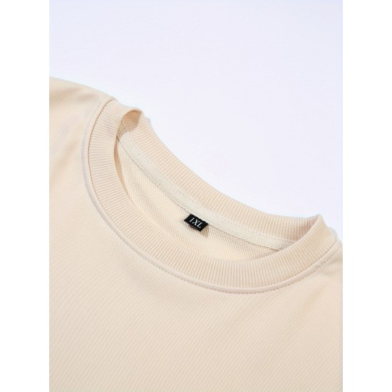 Plus Size Cozy Back & Body Hurts Print Pullover Sweatshirt - Soft, Casual, Long Sleeve Crew Neck Design for Fall & Spring - Women's Comfortable Plus Size Clothing for Everyday Wear