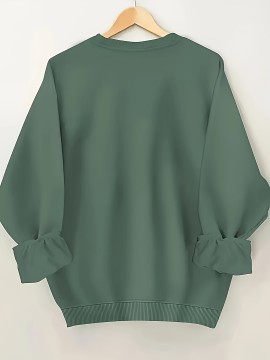 Plus Size I Like Print Sweatshirt, Casual Long Sleeve Crew Neck Pullover Sweatshirt, Women's Plus Size&nbsp;Clothing